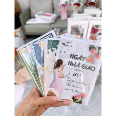 Combo 20 thiệp gập 8/3 20/11 20/10 Best Wishes dày cứng cáp 10x15 cm kèm phong bì 5
