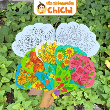 Combo 20 thiệp hoa thủ công tô màu cho bé - Thiệp viết lời chúc 20/10 20/11 8/3 - Giá 30.000, giảm còn 24.000
