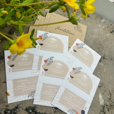 Combo 20 Thiệp mời sinh nhật Vintage - Thiệp Kraft cổ điển, giá ưu đãi 64.000₫