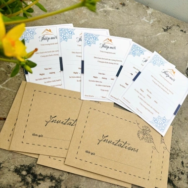 Combo 20 Thiệp mời sinh nhật Vintage - Thiệp Kraft cổ điển, giá ưu đãi 64.000₫