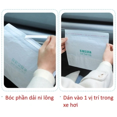 Combo 20 Túi Đựng Rác Ô Tô Dùng Một Lần, Tự Dính, Vệ Sinh Di Động, Tiện Lợi