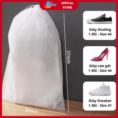 Combo 20 Túi Vải Đựng Giày Dép Dây Rút 30x37cm Tiện Lợi Giá 15.000 VND
