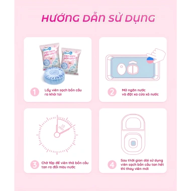 Combo 20 viên CleanZ Aikomi - Khử mùi, diệt khuẩn, làm thơm bồn cầu 4