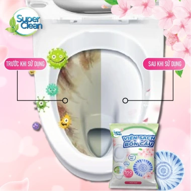 Combo 20 Viên Sạch + 4 Viên và 1 Chai Sạch Bồn Cầu Super Clean - Giảm giá MPS 7
