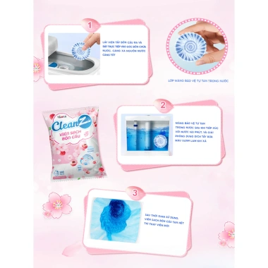 Combo 20 viên thả bồn cầu CleanZ giảm mảng bám diệt khuẩn khử mùi hôi 99.000 VND 6