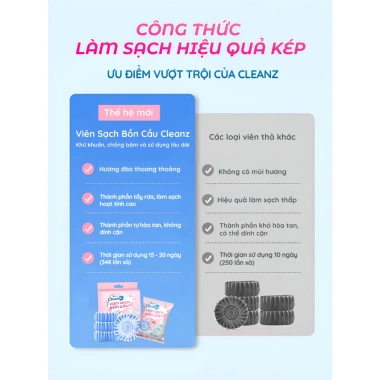 Combo 20 viên thả bồn cầu CleanZ giảm mảng bám diệt khuẩn khử mùi hôi 99.000 VND 8