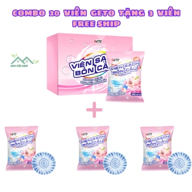 Combo 20 Viên Thả Bồn Cầu GETO - Diệt khuẩn thơm mát tẩy mảng bám khử mùi lâu