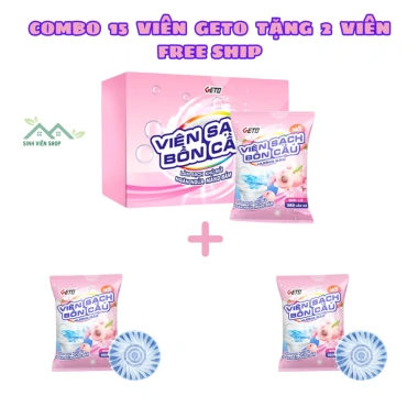 Combo 20 Viên Thả Bồn Cầu GETO - Diệt khuẩn thơm mát tẩy mảng bám khử mùi lâu 10 Combo 20 Viên Thả Bồn Cầu GETO - Diệt khuẩn thơm mát tẩy mảng bám khử mùi lâu 10