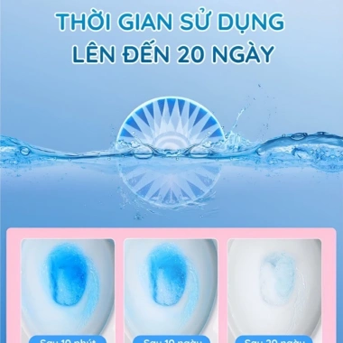 Combo 20 viên thả bồn cầu GETO - Khử mùi, tẩy sạch, chai xanh thơm mát, đặt toilet chỉ 82.000₫