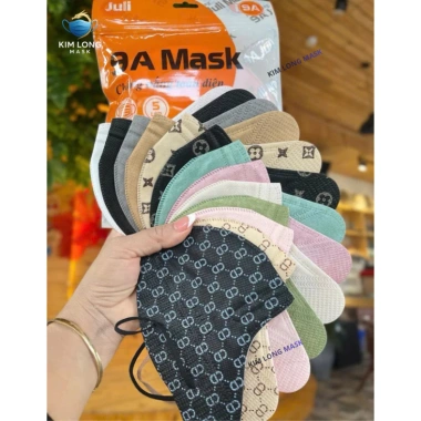 Combo 200 Cái Khẩu Trang 9A July Mask 5 Lớp Kháng Khuẩn Chống UV Dành Cho Mặt To Giá 140.000 VND 2