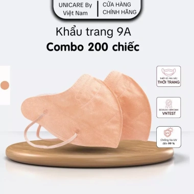 Combo 200 khẩu trang 9A UNICARE chống nắng 5 lớp dày dặn, che kín mặt - 219k 10 Combo 200 khẩu trang 9A UNICARE chống nắng 5 lớp dày dặn, che kín mặt - 219k 10