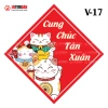 Combo 200 tem Tết Vinh Liên - Dán lọ hạt, dưa, bánh chưng - Hình vuông, 60.000đ 5