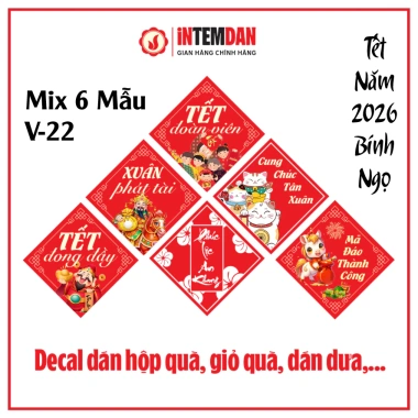 Combo 200 tem Tết Vinh Liên - Dán lọ hạt, dưa, bánh chưng - Hình vuông, 60.000đ 8 Combo 200 tem Tết Vinh Liên - Dán lọ hạt, dưa, bánh chưng - Hình vuông, 60.000đ 8