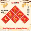 Combo 200 Tem Tết Vinh Liên - Dán Lọ Hạt, Giỏ Quà, Dưa, Bánh Chưng, Hình Vuông, Giá 60k