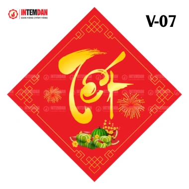 Combo 200 Tem Tết Vinh Liên - Dán Lọ Hạt, Giỏ Quà, Dưa, Bánh Chưng, Hình Vuông, Giá 60k