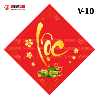 Combo 200 Tem Tết Vinh Liên - Dán Lọ Hạt, Giỏ Quà, Dưa, Bánh Chưng, Hình Vuông, Giá 60k