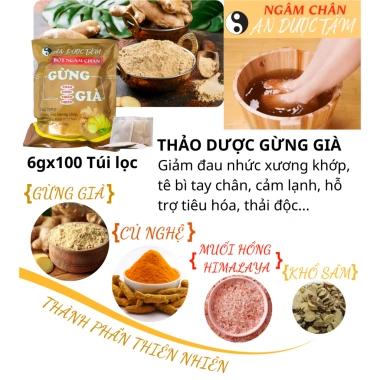 Combo 200 Túi Lọc Ngâm Chân An Dược – 100 Túi Ngải Cứu + 100 Túi Gừng Già – Giảm Đau Xương Khớp 169.000₫ 3
