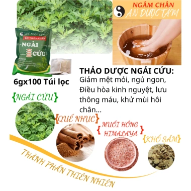 Combo 200 Túi Lọc Ngâm Chân An Dược – 100 Túi Ngải Cứu + 100 Túi Gừng Già – Giảm Đau Xương Khớp 169.000₫ 4