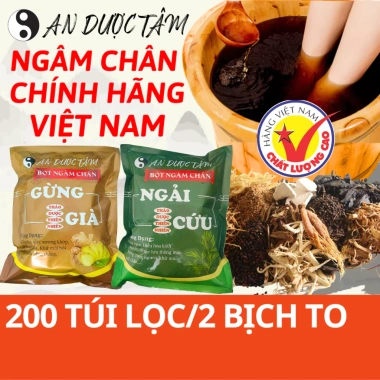 Combo 200 Túi Lọc Ngâm Chân An Dược – 100 Túi Ngải Cứu + 100 Túi Gừng Già – Giảm Đau Xương Khớp 169.000₫ 8