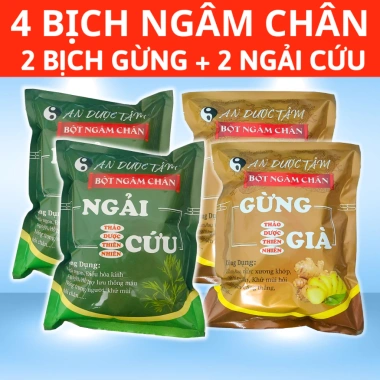 Combo 200 Túi Lọc Ngâm Chân An Dược – 100 Túi Ngải Cứu + 100 Túi Gừng Già – Giảm Đau Xương Khớp 169.000₫ 10
