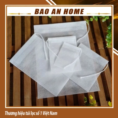 Combo 200 túi lọc trà thảo dược không dệt dây rút đa kích thước, giá sỉ 30.000₫