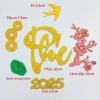 Combo 2.026 Chữ Dán Thư Pháp + Phụ Kiện Dán Dưa Dừa Bưởi Trang Trí Tết Giá 18k 4