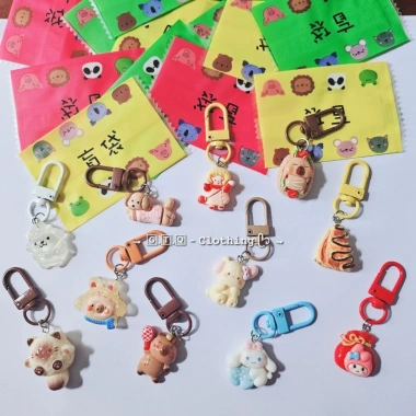 Combo 20/30/50 Túi Mù Móc Khóa Charm Hoạt Hình Siêu Dễ Thương - Quà Tết Vui Nhộn Cho Bé