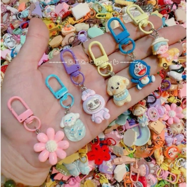 Combo 20/30/50 Túi Mù Móc Khóa Charm Hoạt Hình Siêu Dễ Thương - Quà Tết Vui Nhộn Cho Bé