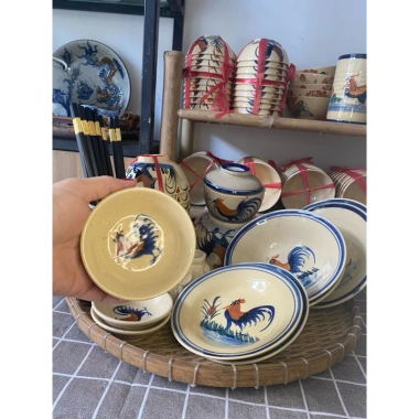 Combo 23 món chén dĩa thủ công Nam Bộ cổ xưa và gà xưa, giá chỉ 549.000₫ 3 Combo 23 món chén dĩa thủ công Nam Bộ cổ xưa và gà xưa, giá chỉ 549.000₫ 3