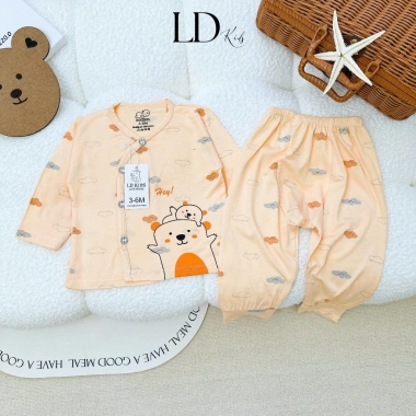 Combo 2/3/5 Bộ Dài Trơn Khuy Cài Chéo Thu-Đông Quảng Châu Dành Cho Bé Giá 85.500₫ 5