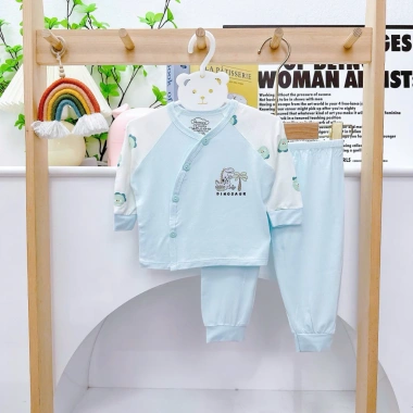 Combo 2/3/5 Bộ Sơ Sinh Khuy Cài Chéo 5 Màu Pha Cho Bé Trai và Bé Gái 99.000