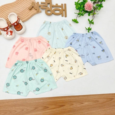 Combo 2/3/5 Quần Đùi Thun Lạnh 5 Màu In Hoạ Tiết Thoáng Mát Thoải Mái Bé 49.500 VND