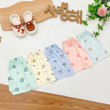 Combo 2/3/5 Quần Đùi Thun Lạnh 5 Màu In Hoạ Tiết Thoáng Mát Thoải Mái Bé 49.500 VND