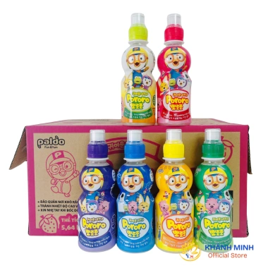 Combo 24 chai Nước Pororo Hương Trái Cây Tự Nhiên Giá chỉ 435.000đ