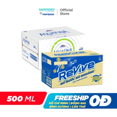Combo 24 chai Revive + 24 chai Aquafina 500ml - Giá chỉ 345.000, tiết kiệm ngay!