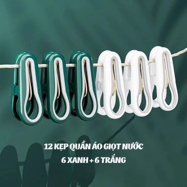 Combo 24 móc kẹp đa năng liền khối hình giọt nước, chống trơn trượt, nhựa cao cấp CozyHome - Giá chỉ 64.000₫ 6 Combo 24 móc kẹp đa năng liền khối hình giọt nước, chống trơn trượt, nhựa cao cấp CozyHome - Giá chỉ 64.000₫ 6