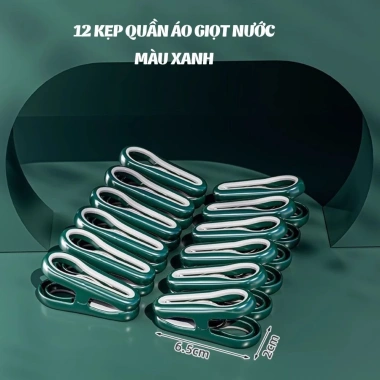 Combo 24 móc kẹp đa năng liền khối hình giọt nước, chống trơn trượt, nhựa cao cấp CozyHome - Giá chỉ 64.000₫