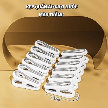 Combo 24 móc kẹp đa năng liền khối hình giọt nước, chống trơn trượt, nhựa cao cấp CozyHome - Giá chỉ 64.000₫