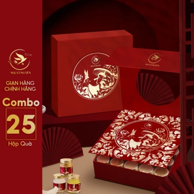 Combo 25 hũ yến tươi chưng sẵn - Tổ yến sào Ngự Cung Yến - Quà sức khỏe cho bố mẹ - Giá ưu đãi 1.610.400 VND