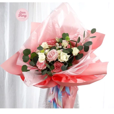 Combo 2/5 Tờ Giấy Mếch Nến Ánh Ngọc 50x70cm Lót Bó Hoa Sam Flory - Giá 11.400₫ 7