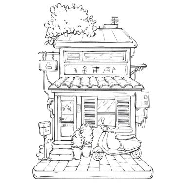 Combo 25 Tranh Tô Màu House giấy dày, in sắc nét M72 - Giá chỉ 14.000đ