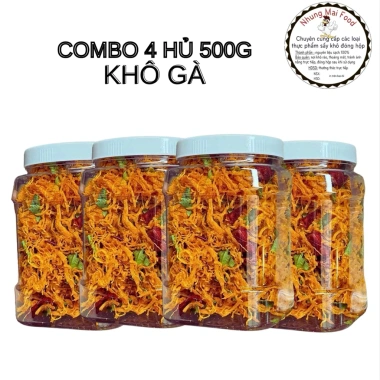 Combo 2kg 4 Hủ 500g Khô Gà Lá Chanh Bơ Tỏi Snack Cay Thượng Hạng Giá ưu đãi 354.000₫