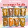 Combo 2KG 8 Bịch Snack Ăn Vặt: Ngó Sen, Nón, Xoắn, Cua Béo, Lá Sen, Nui Chiên, Sò Vừng, Cá - Giá Ưu Đãi 140.400 VND