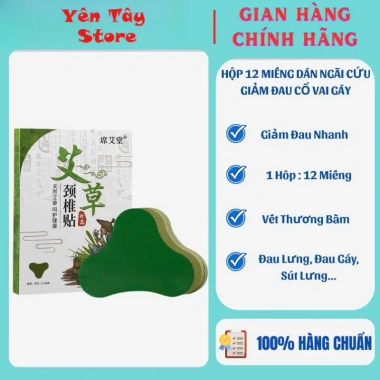 Combo 3-5 Hộp 12 miếng Dán Ngãi Cứu Giảm Đau Cổ Vai Gáy – Giá chỉ 38.000₫