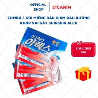 Combo 3-5 miếng dán giảm đau xương khớp, vai gáy SinSin Hàn Quốc - Hộp 6 miếng 420k