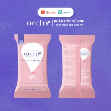 Combo 3 & 6 Gói Khăn Ướt Vệ Sinh Phụ Nữ Orchy - Êm Mềm Dưỡng Ẩm, Sạch Thoáng, Khử Mùi - Giá ưu đãi 70.200 VND 3