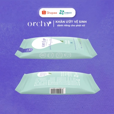 Combo 3 & 6 Gói Khăn Ướt Vệ Sinh Phụ Nữ Orchy - Êm Mềm Dưỡng Ẩm, Sạch Thoáng, Khử Mùi - Giá ưu đãi 70.200 VND 4