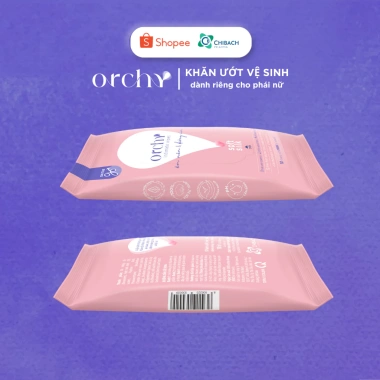 Combo 3 & 6 Gói Khăn Ướt Vệ Sinh Phụ Nữ Orchy - Êm Mềm Dưỡng Ẩm, Sạch Thoáng, Khử Mùi - Giá ưu đãi 70.200 VND 5