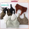 Combo 3 áo bra cotton gân tăm mút sẵn, dây điều chỉnh - LANIXA B1.182 165.300đ