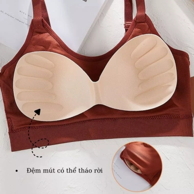 Combo 3 áo bra cotton gân tăm mút sẵn, dây điều chỉnh - LANIXA B1.182 165.300đ 5 Combo 3 áo bra cotton gân tăm mút sẵn, dây điều chỉnh - LANIXA B1.182 165.300đ 5